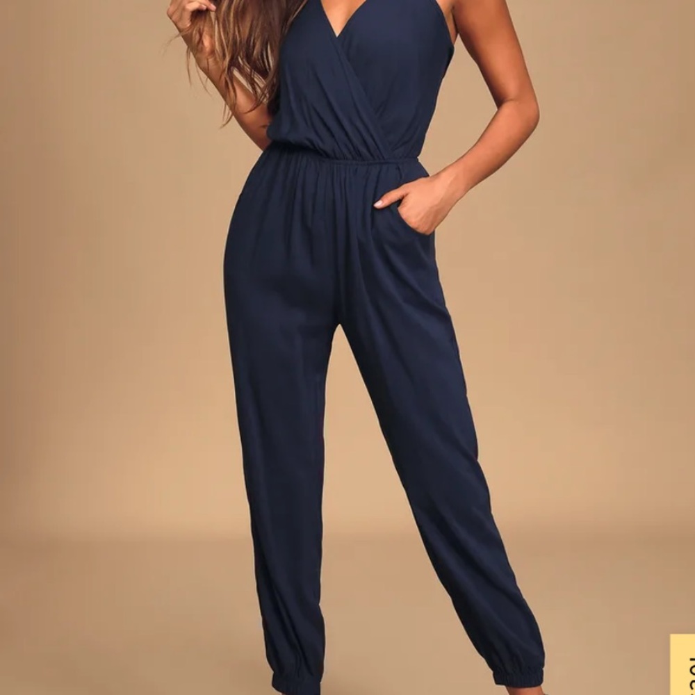 Lulus Learning to Fly Halter Jumpsuit